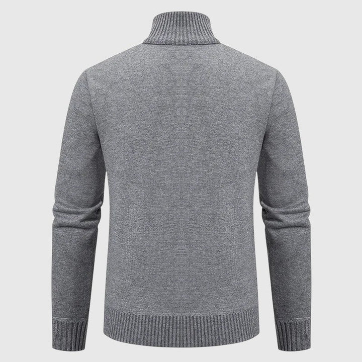 Jakub – Pull en tricot zippé avec col haut