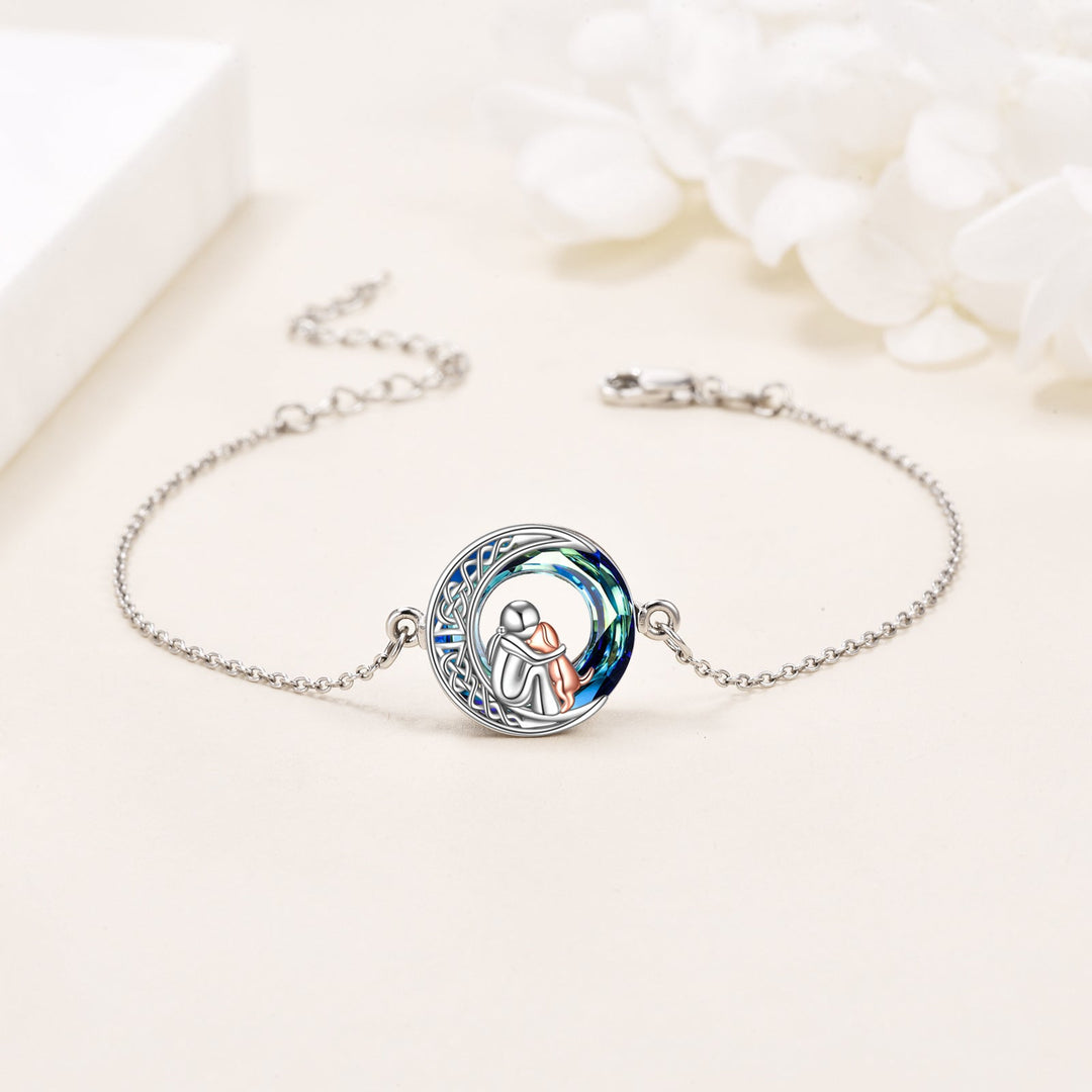 Bracelet ajustable avec pendentif en forme de chien en argent