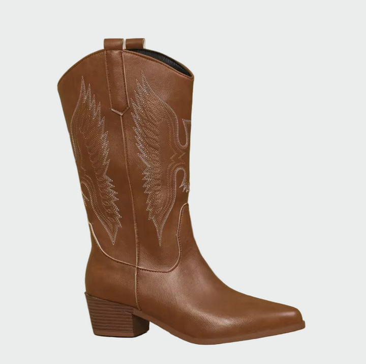 Bottes de cowboy en cuir occidental