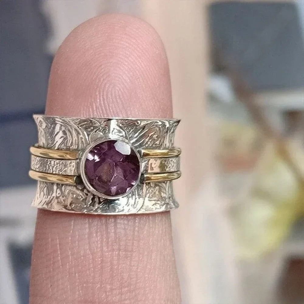 Bague de méditation en cristal bohémien