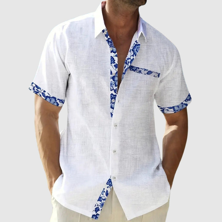 Libuše – Chemise à manches courtes avec des détails contrastés
