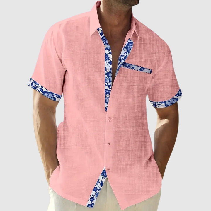 Libuše – Chemise à manches courtes avec des détails contrastés