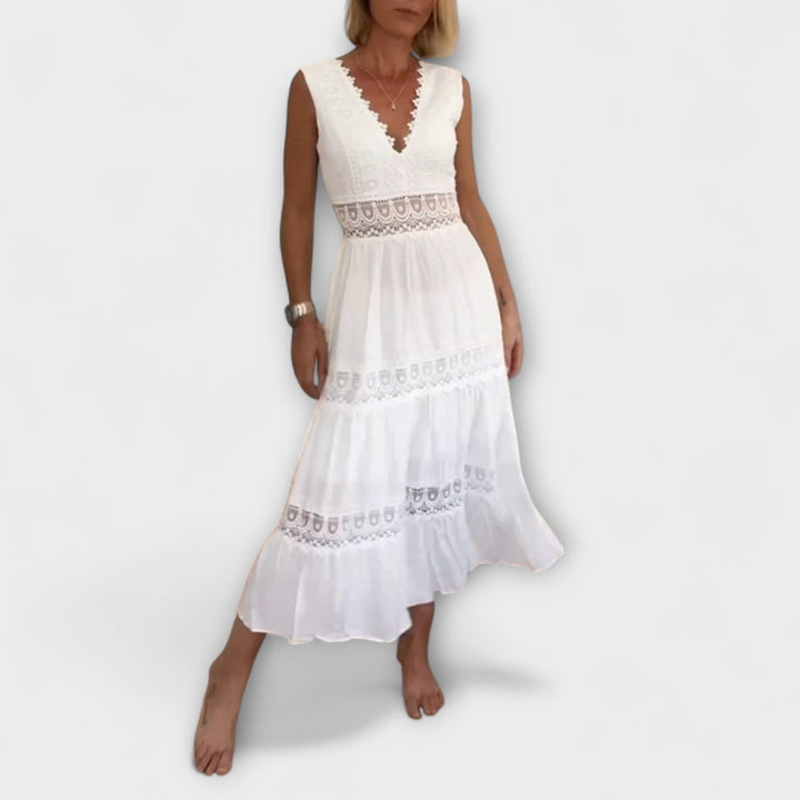 Aurélie - Robe en dentelle élégante avec décolleté en V