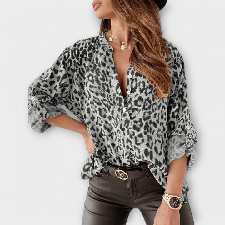 Blouse à motifs léopard