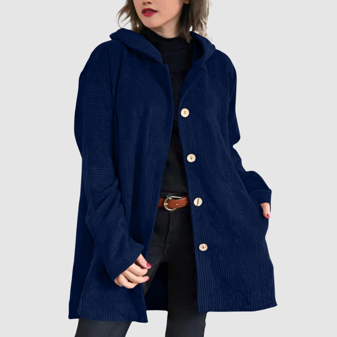 Stella - Veste en velours confortable avec capuche