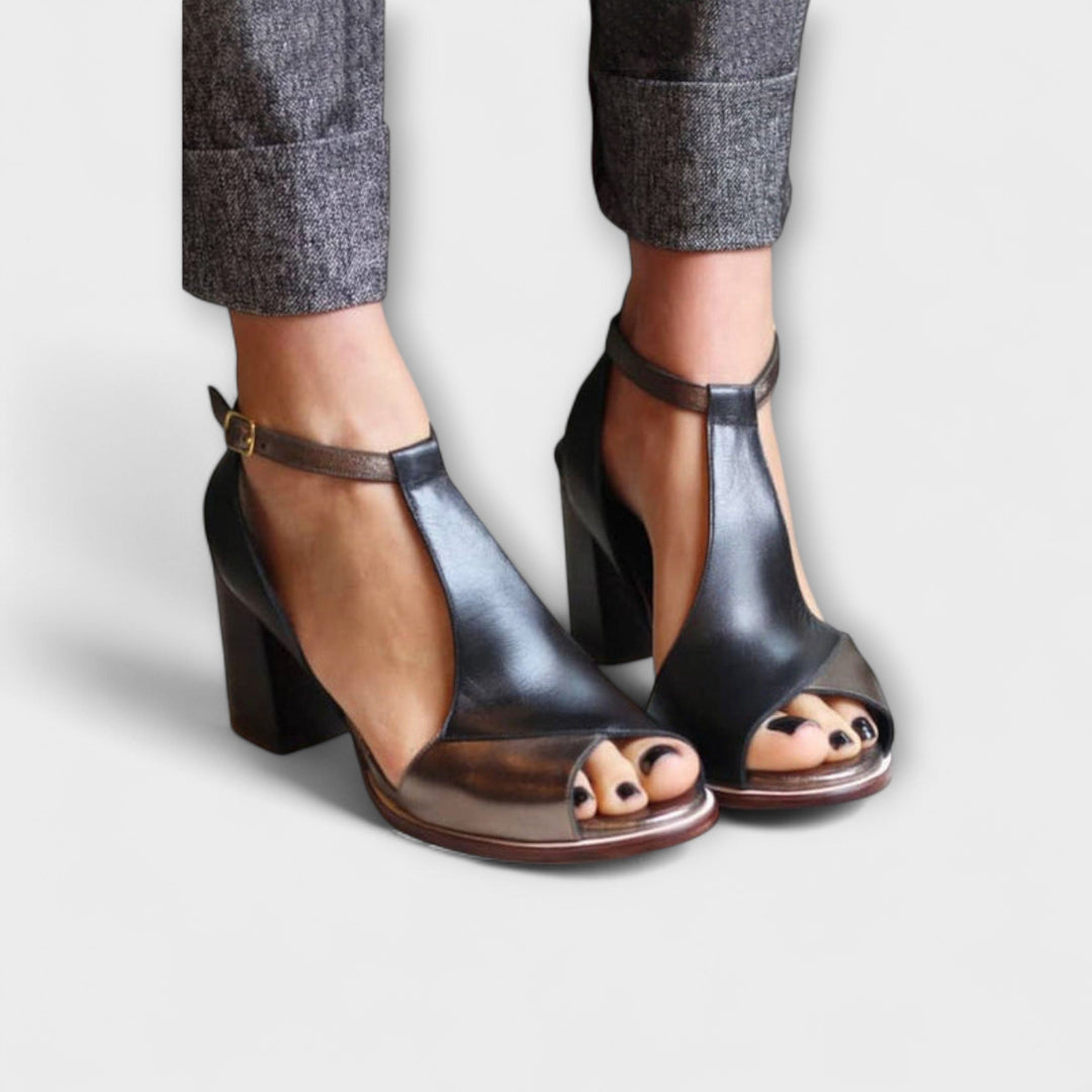 Karolína Sandales en Cuir Sophistiquées à Talons