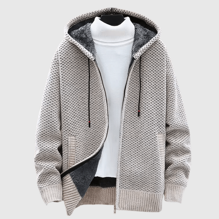 Mojmír – Manteau en tricot avec capuche