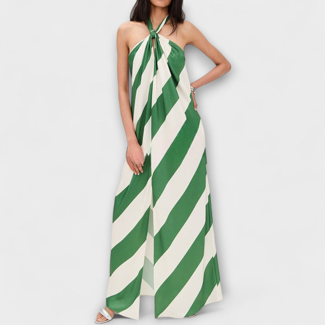 Marlowe - Robe maxi à motif rayé et dos nu