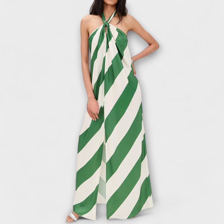 Marlowe - Robe maxi à motif rayé et dos nu