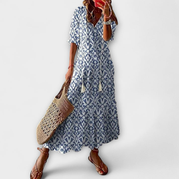 Anna – Robe d'été bohème pour femmes avec une silhouette fluide