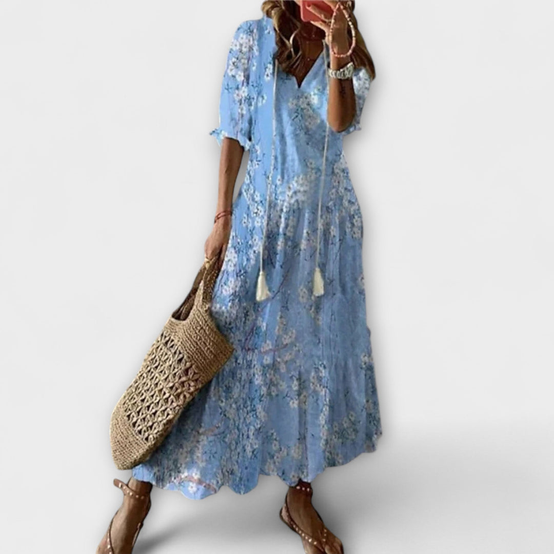Anna – Robe d'été bohème pour femmes avec une silhouette fluide
