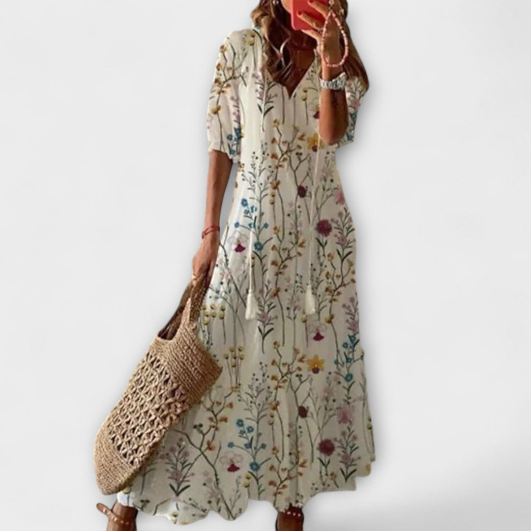 Anna – Robe d'été bohème pour femmes avec une silhouette fluide