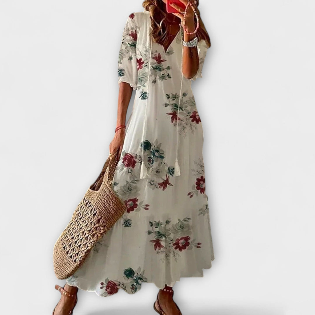 Anna – Robe d'été bohème pour femmes avec une silhouette fluide