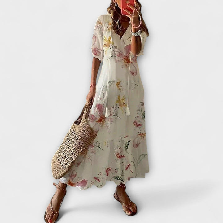 Anna – Robe d'été bohème pour femmes avec une silhouette fluide