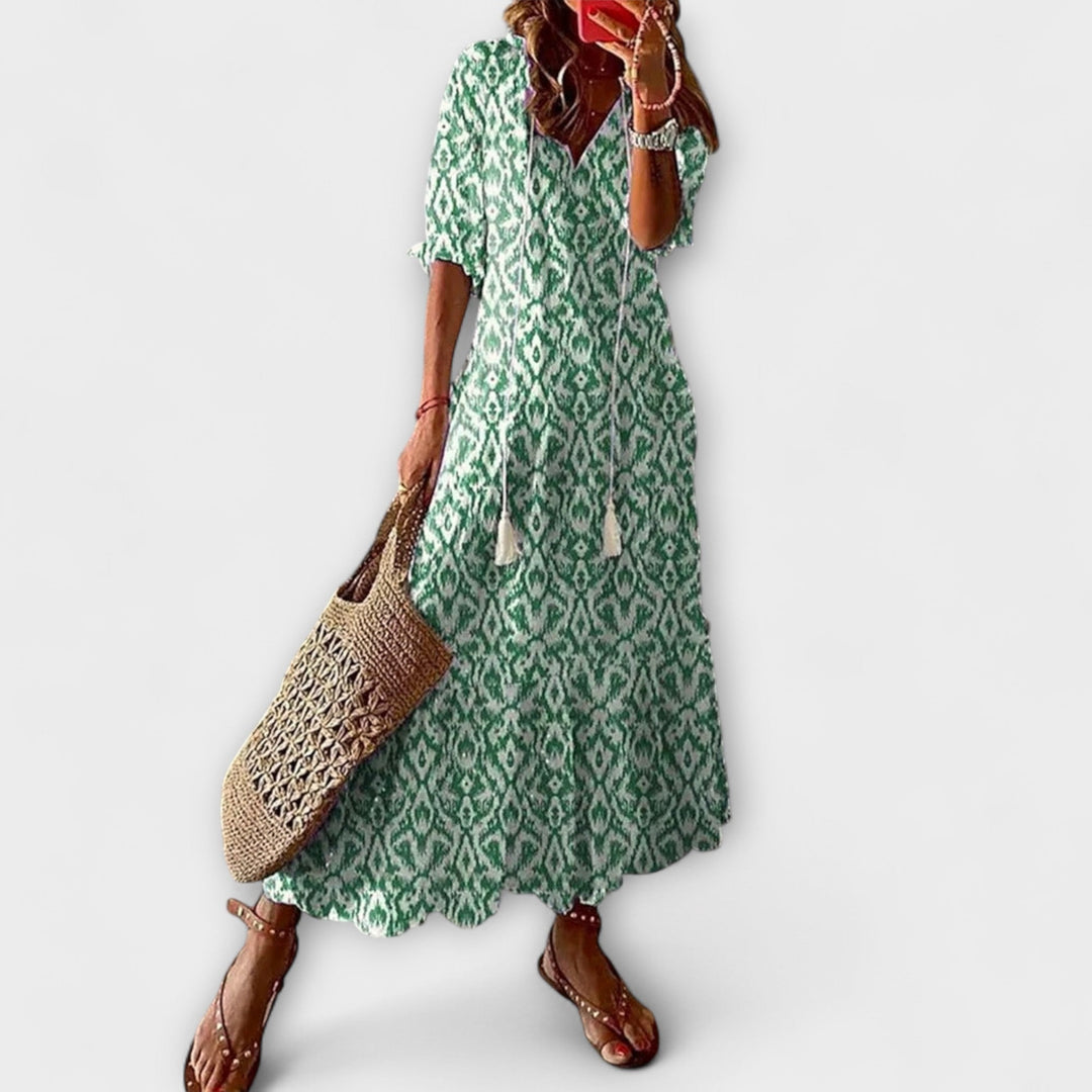 Anna – Robe d'été bohème pour femmes avec une silhouette fluide