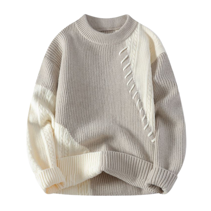 Pull Asymétrique avec Tricot Unique