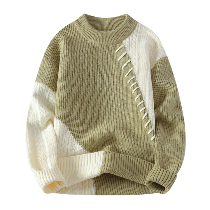 Pull Asymétrique avec Tricot Unique