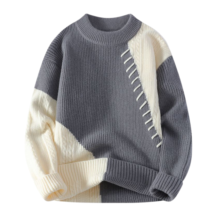 Pull Asymétrique avec Tricot Unique