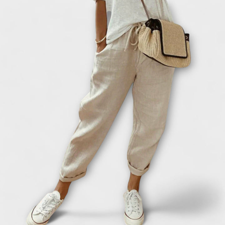 Bibi - Pantalon en lin à la mode et confortable