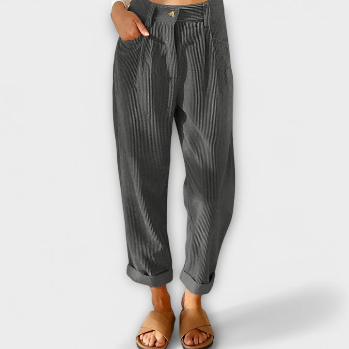 Jana - Pantalons en velours côtelé modernes