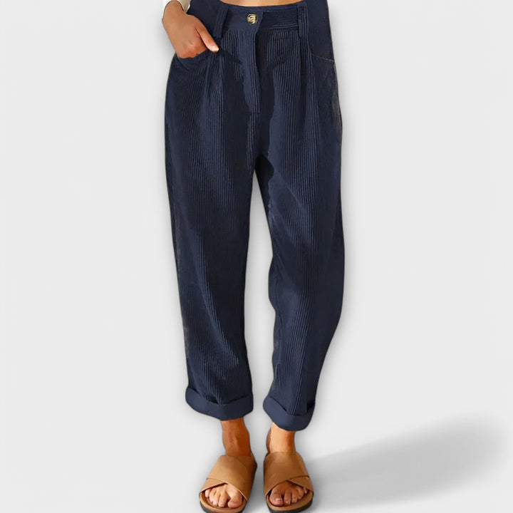 Jana - Pantalons en velours côtelé modernes