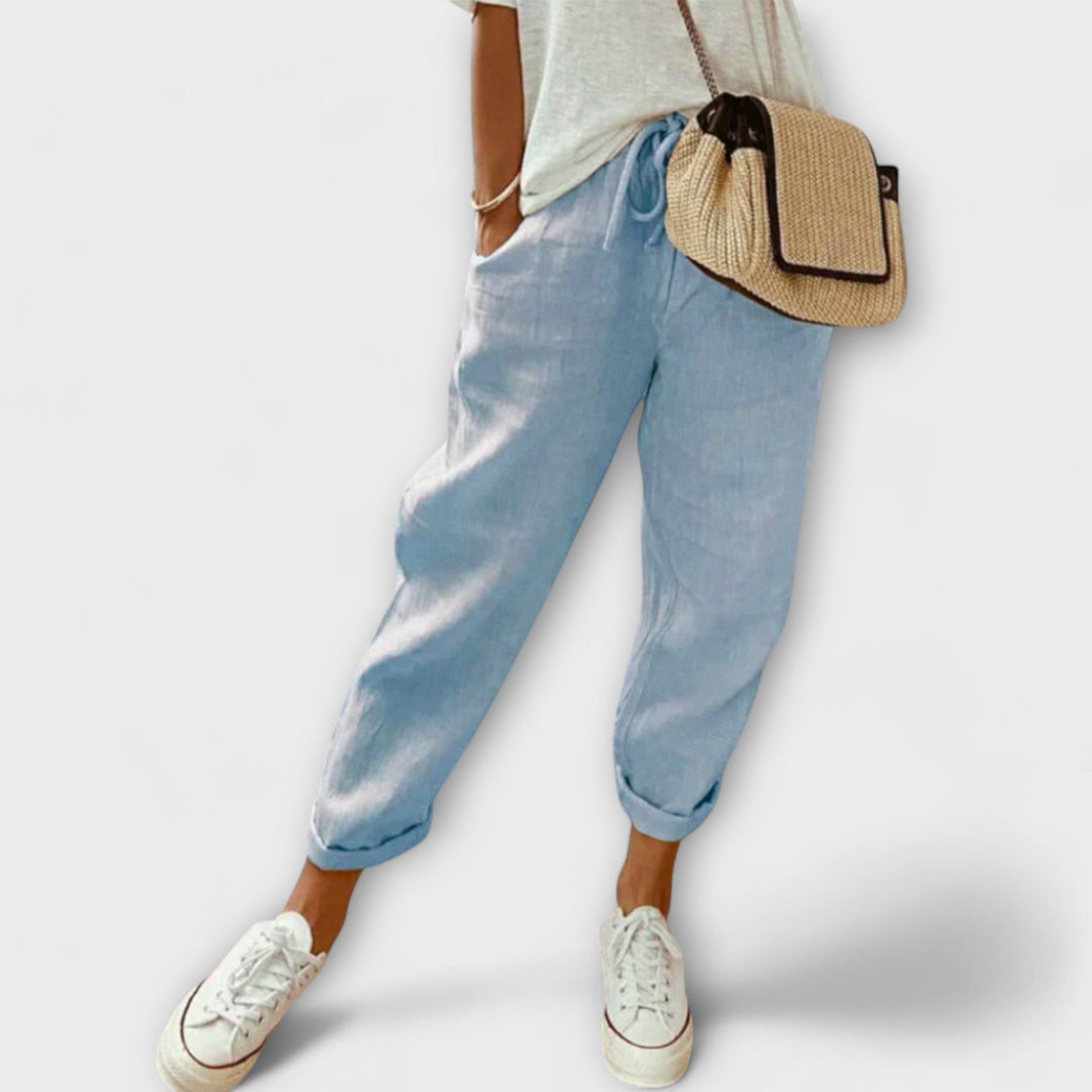Bibi - Pantalon en lin à la mode et confortable