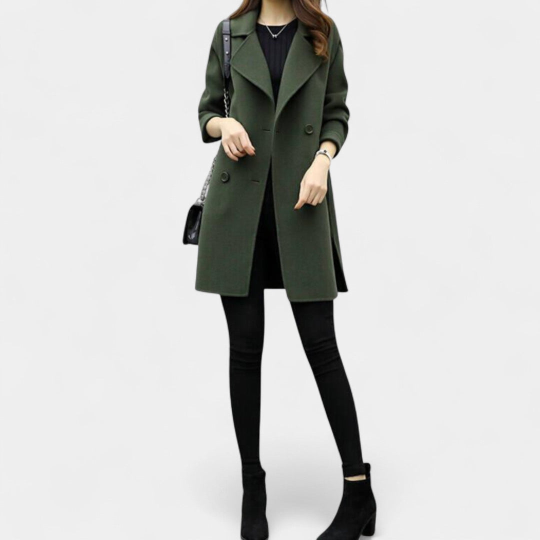 Veronika – Manteau élégant pour femme à double boutonnage