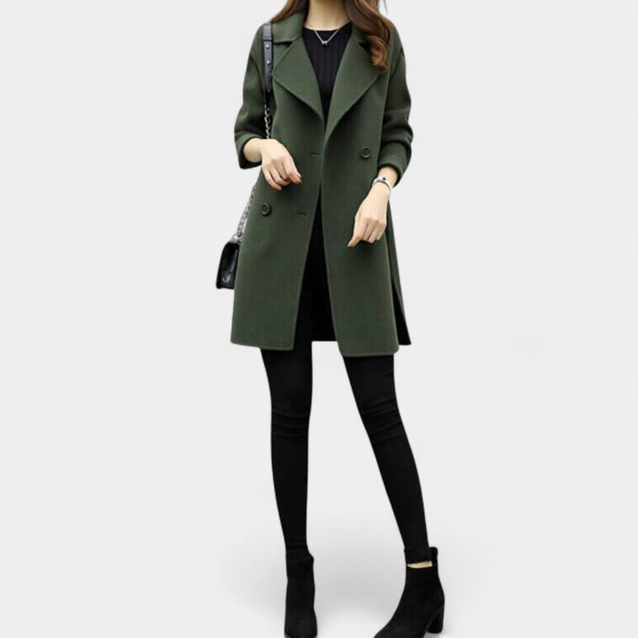 Veronika – Manteau élégant pour femme à double boutonnage