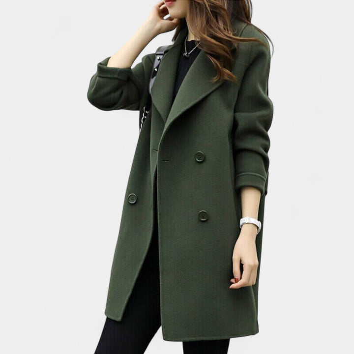 Veronika – Manteau élégant pour femme à double boutonnage
