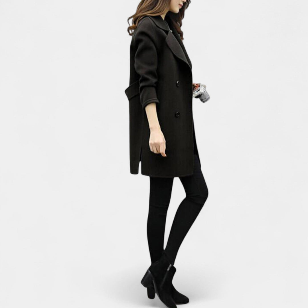 Veronika – Manteau élégant pour femme à double boutonnage