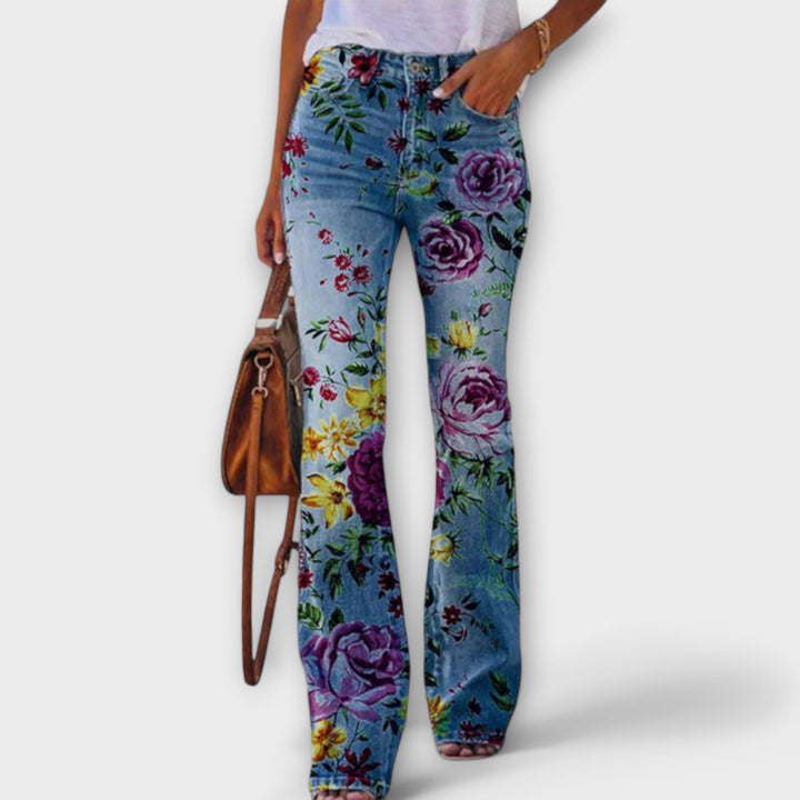 Pantalons à fleurs