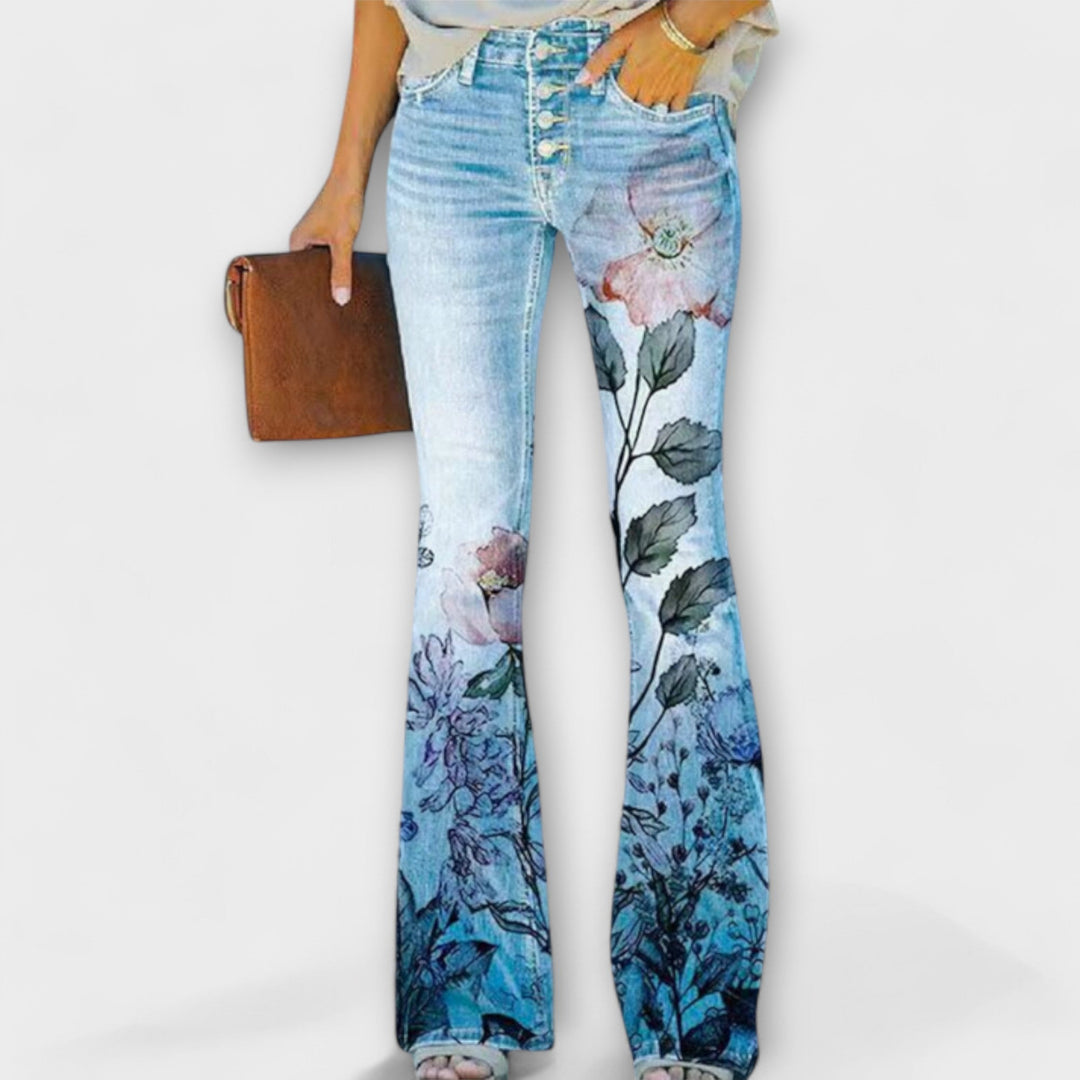 Pantalons à fleurs