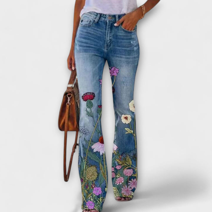 Pantalons à fleurs