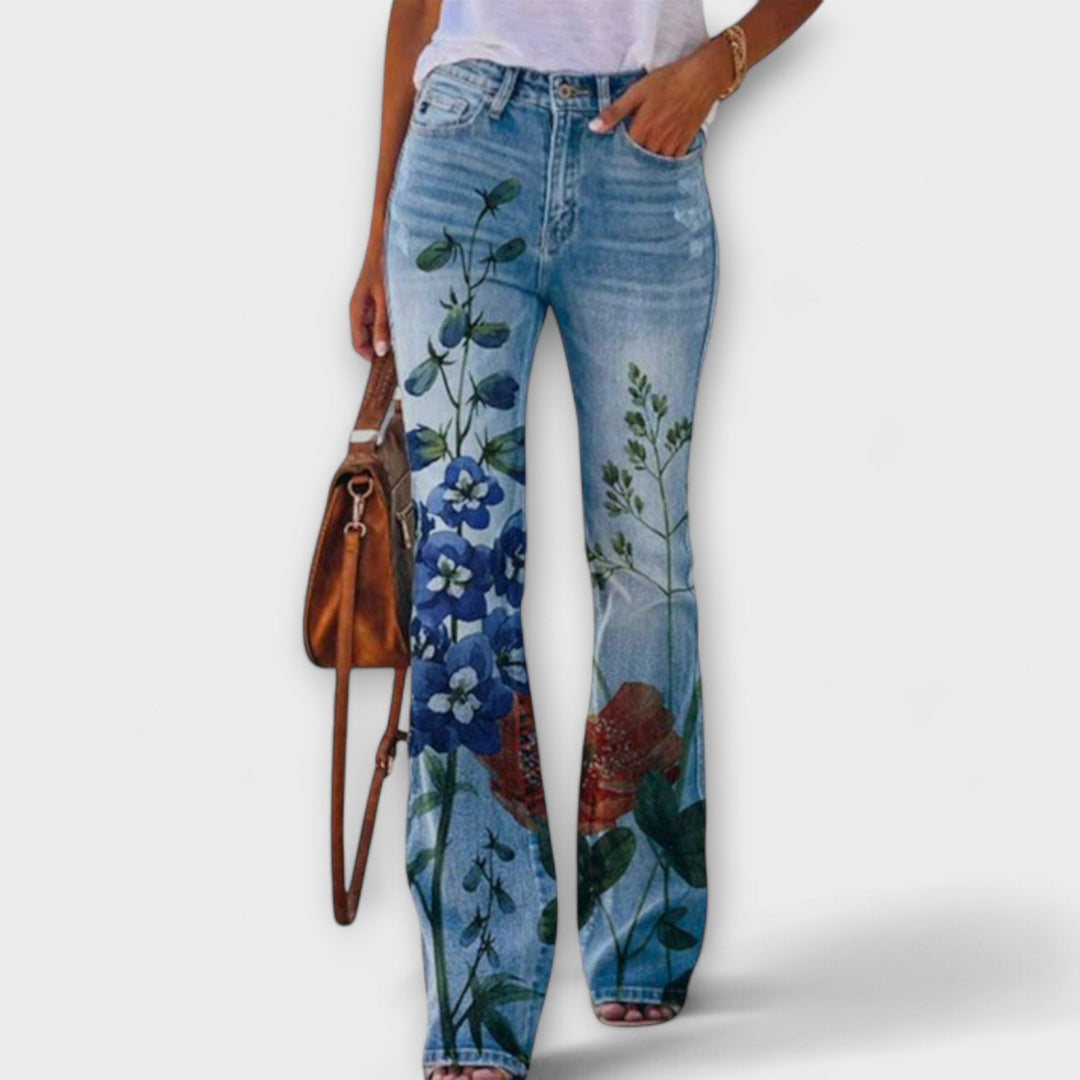 Pantalons à fleurs