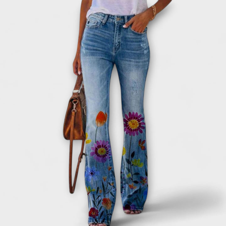 Pantalons à fleurs