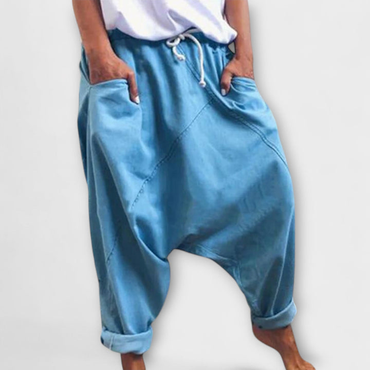 Hara - Pantalons harem amples avec cordon