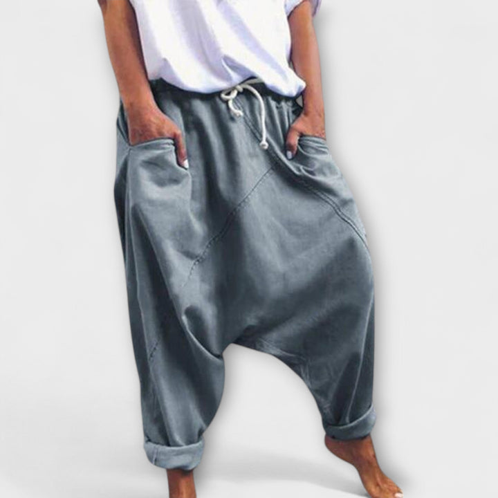 Hara - Pantalons harem amples avec cordon