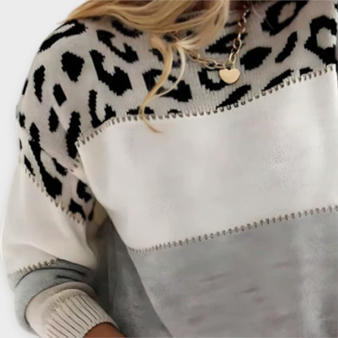Cheyenne - Pull décontracté avec design léopard