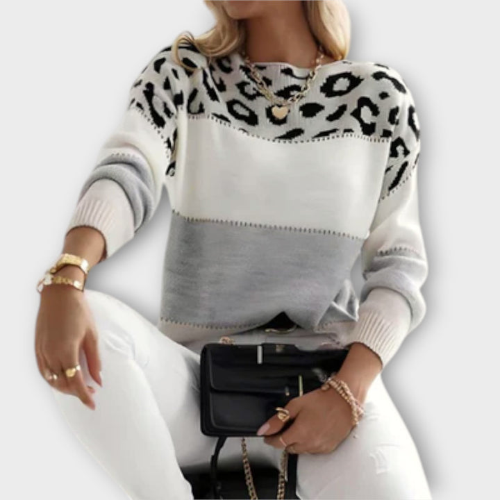 Cheyenne - Pull décontracté avec design léopard