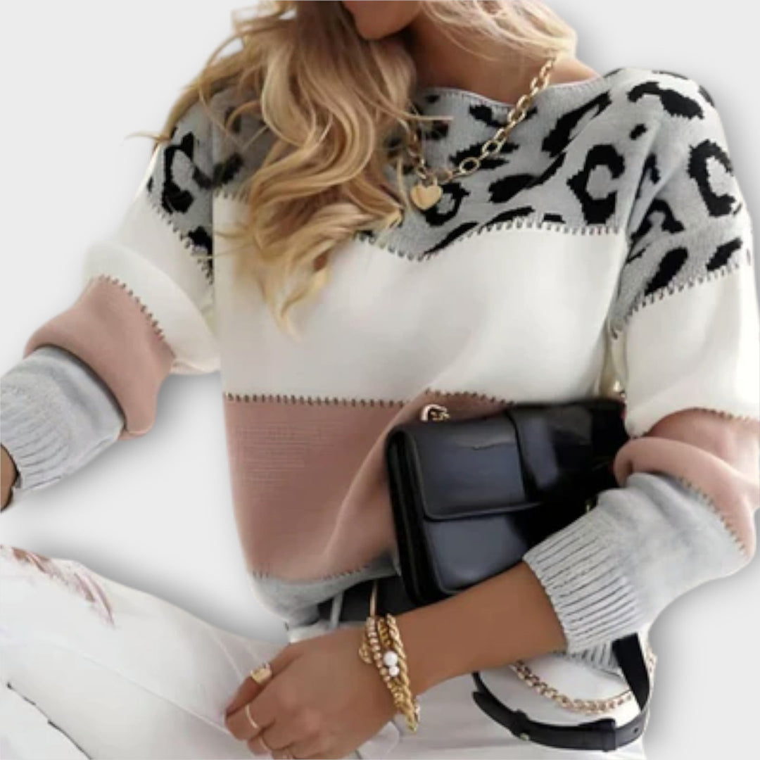 Cheyenne - Pull décontracté avec design léopard