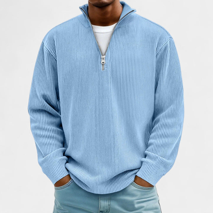 Martin – Pull pour homme avec zip polo