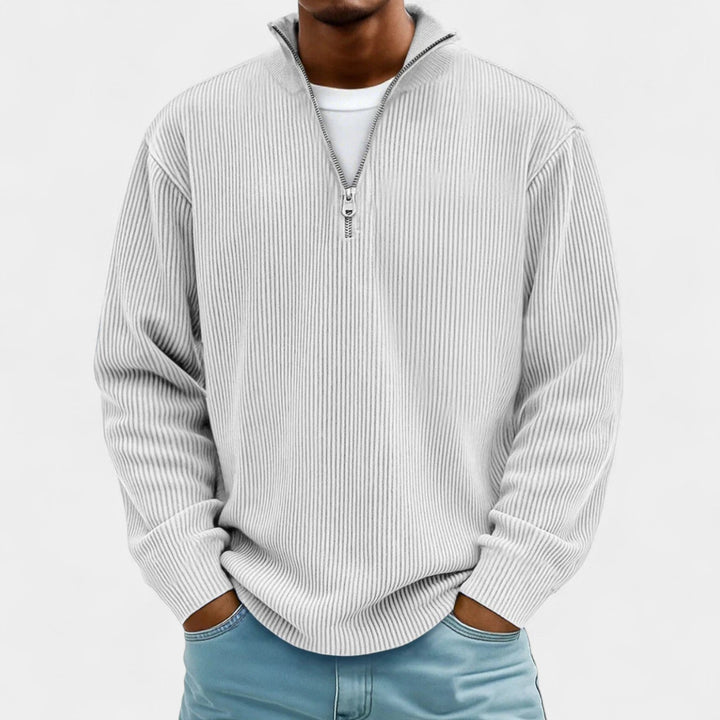 Martin – Pull pour homme avec zip polo