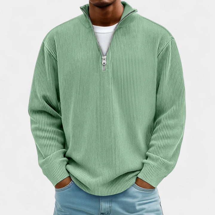 Martin – Pull pour homme avec zip polo