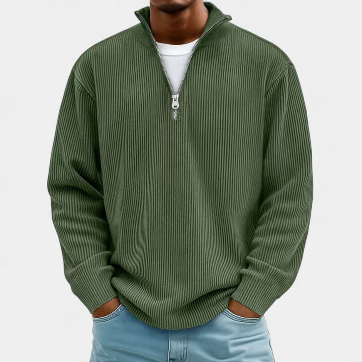 Martin – Pull pour homme avec zip polo