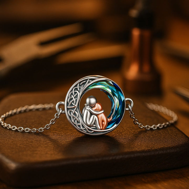 Bracelet ajustable avec pendentif en forme de chien en argent