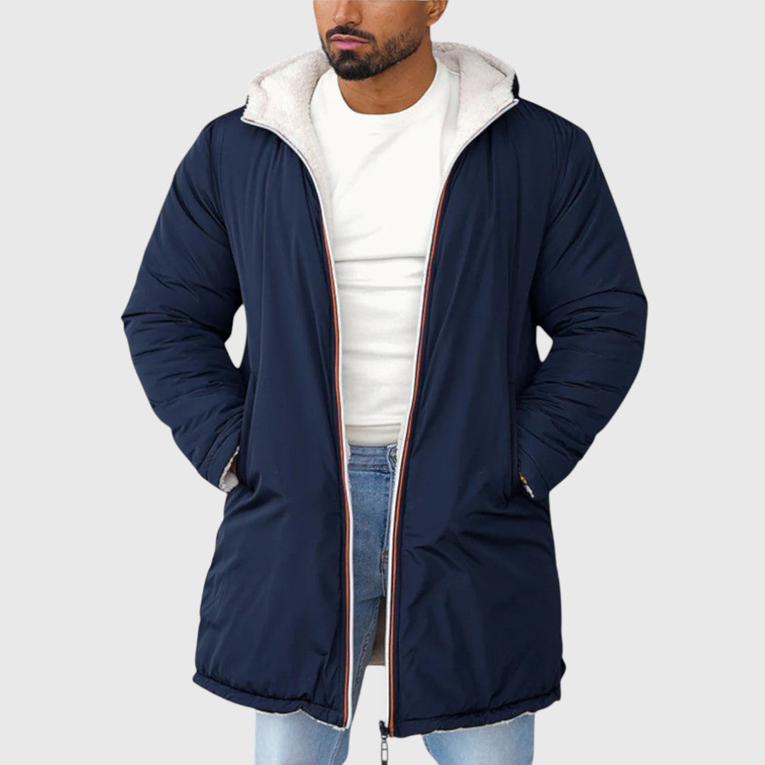 Leon – Sweat à capuche pour homme en polaire avec fermeture éclair
