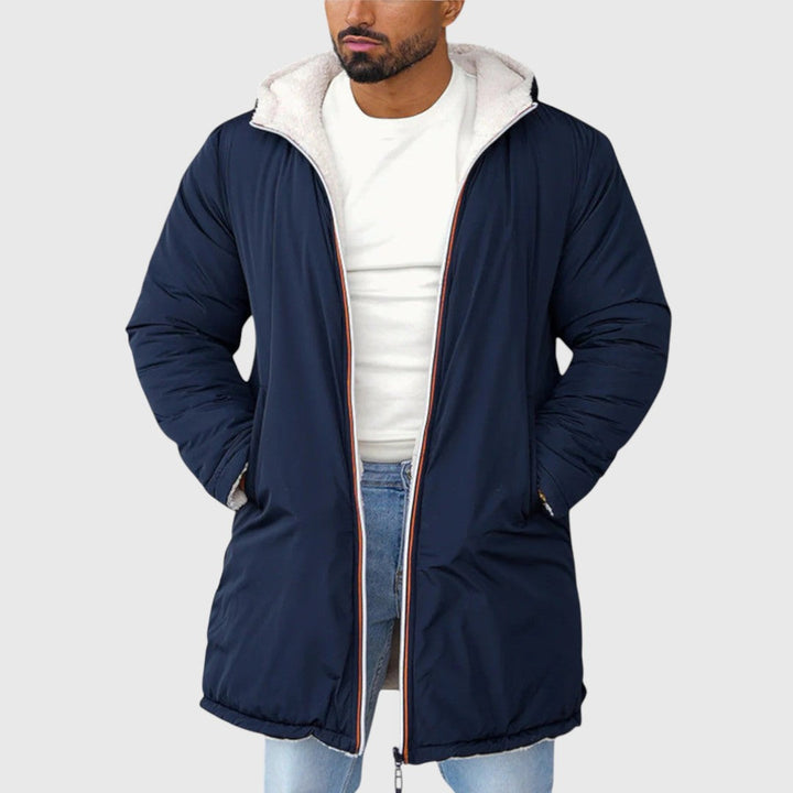 Leon – Sweat à capuche pour homme en polaire avec fermeture éclair