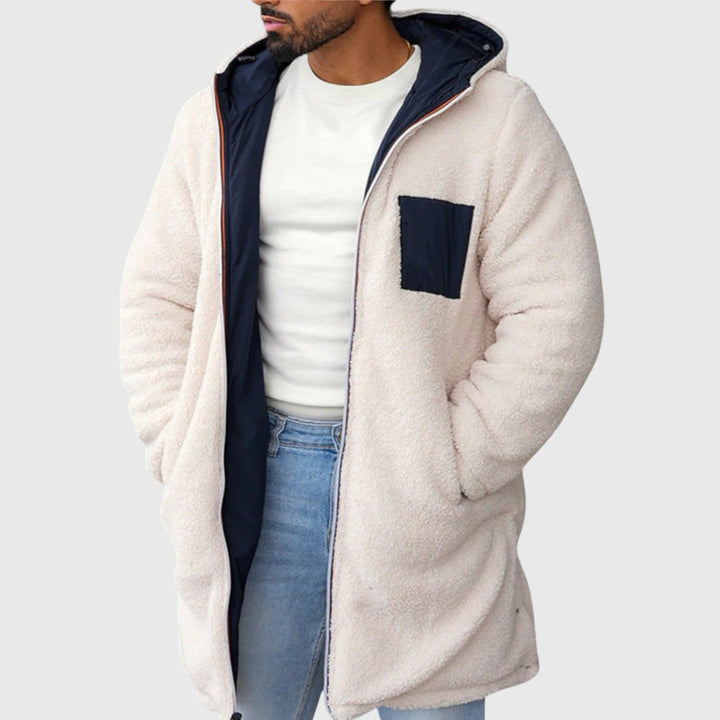 Leon – Sweat à capuche pour homme en polaire avec fermeture éclair