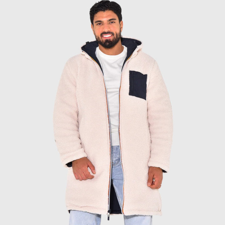 Leon – Sweat à capuche pour homme en polaire avec fermeture éclair