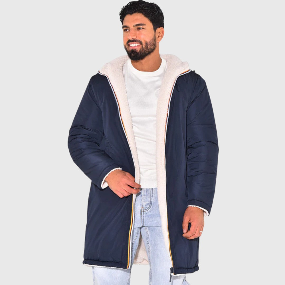 Leon – Sweat à capuche pour homme en polaire avec fermeture éclair